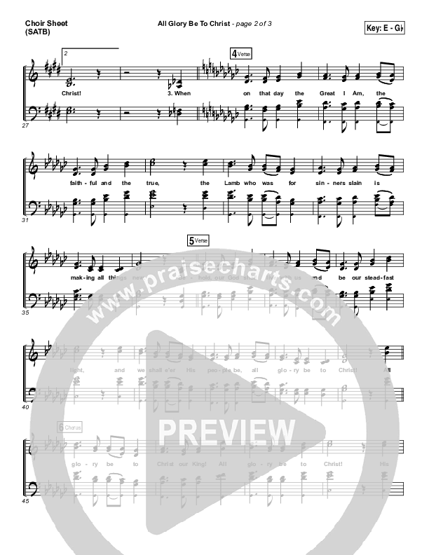 All Glory Be To Christ Choir Vocals (SATB) (Kings Kaleidoscope)