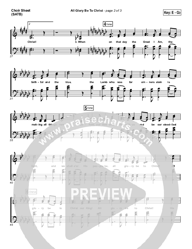 All Glory Be To Christ Choir Vocals (SATB) (Kings Kaleidoscope)