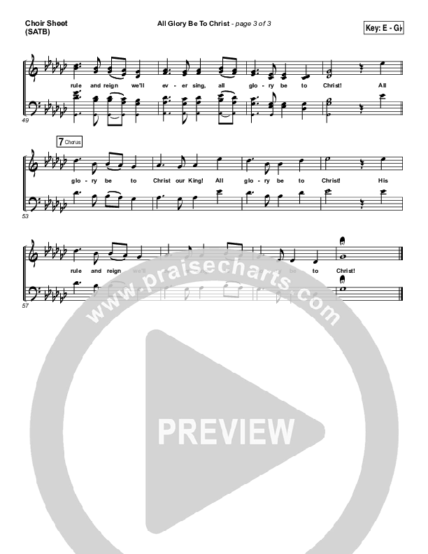 All Glory Be To Christ Choir Vocals (SATB) (Kings Kaleidoscope)