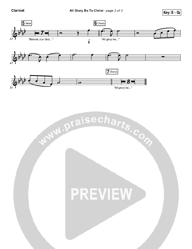 All Glory Be To Christ Clarinet (Kings Kaleidoscope)