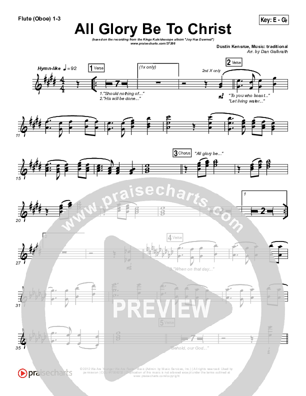 All Glory Be To Christ Wind Pack (Kings Kaleidoscope)