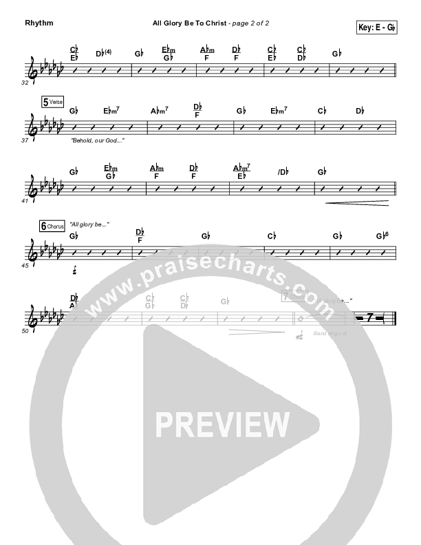 All Glory Be To Christ Rhythm Chart (Kings Kaleidoscope)