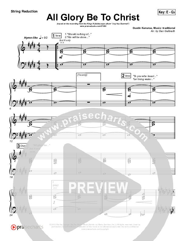 All Glory Be To Christ String Pack (Kings Kaleidoscope)