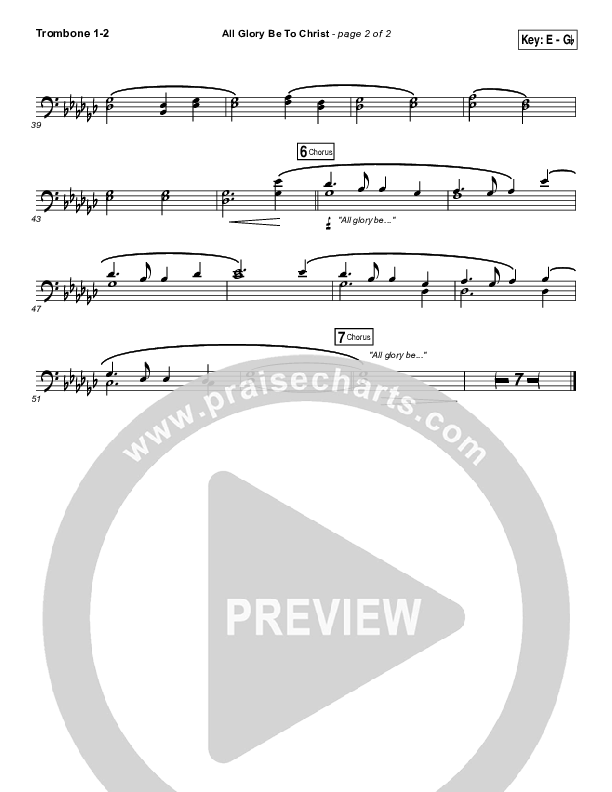 All Glory Be To Christ Trombone 1/2 (Kings Kaleidoscope)