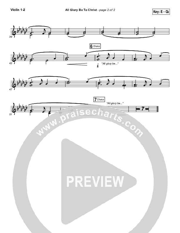 All Glory Be To Christ Violin 1/2 (Kings Kaleidoscope)