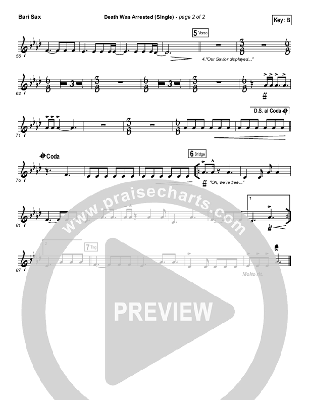 Death Was Arrested Bari Sax (North Point Worship / Seth Condrey)