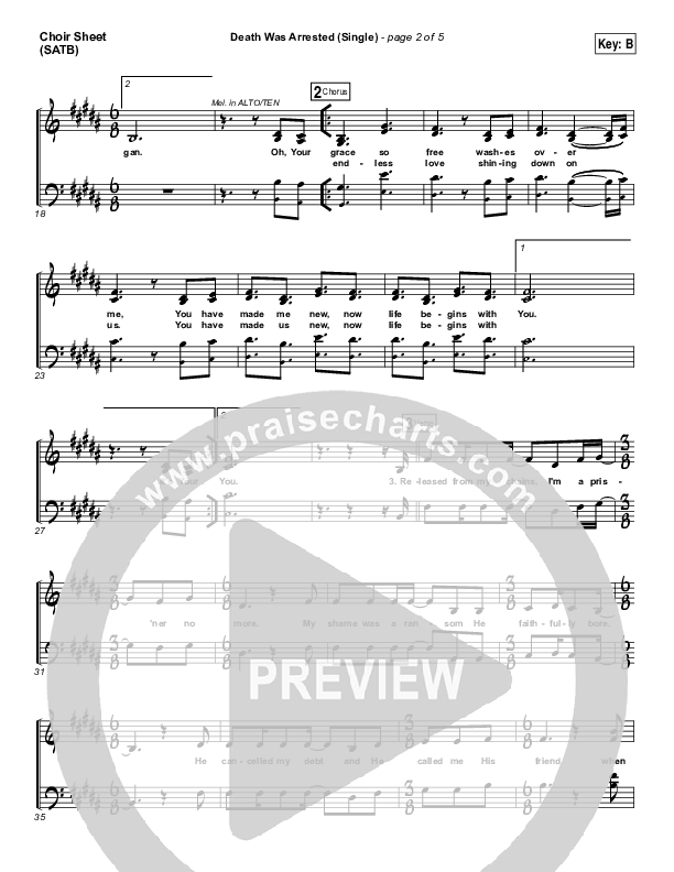 Death Was Arrested Choir Vocals (SATB) (North Point Worship / Seth Condrey)