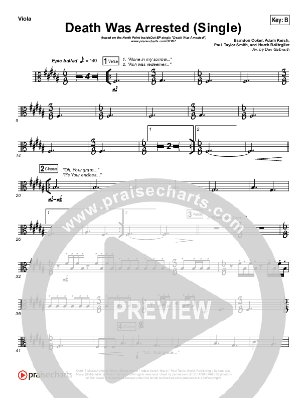 Death Was Arrested Viola (North Point Worship / Seth Condrey)