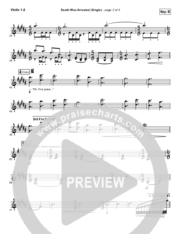 Death Was Arrested Violin 1/2 (North Point Worship / Seth Condrey)