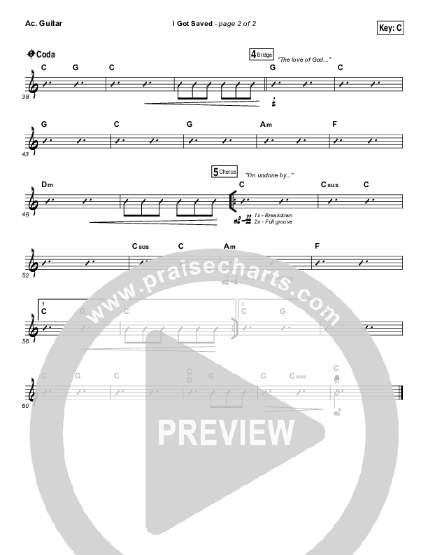 I Got Saved Acoustic Guitar (Selah)