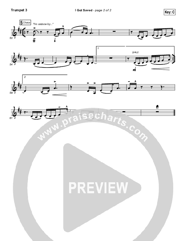 I Got Saved Trumpet 3 (Selah)