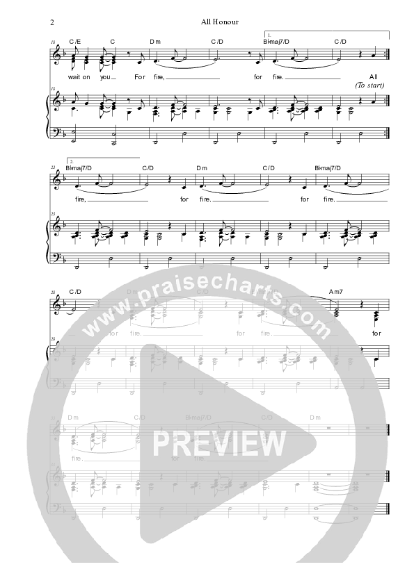 All Honour Piano/Vocal & Lead (Dennis Prince / Nolene Prince)