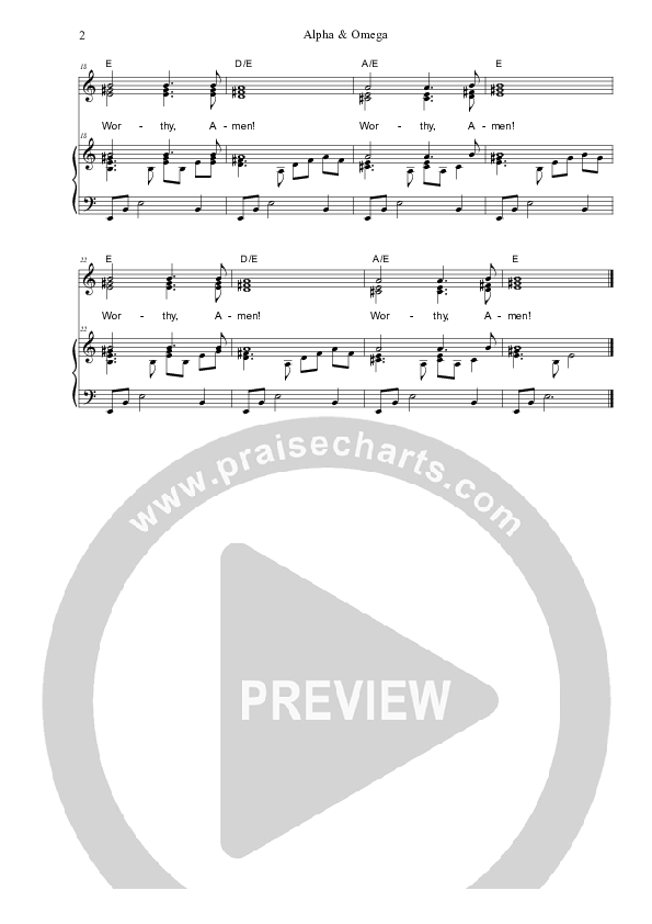 Alpha And Omega Piano/Vocal (SAT) (Dennis Prince / Nolene Prince)