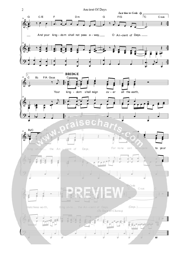 Ancient Of Days Piano/Vocal (SAT) (Dennis Prince / Nolene Prince)