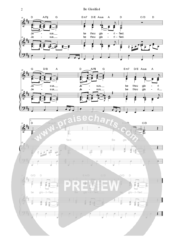 Be Glorified Piano/Vocal (SAT) (Dennis Prince / Nolene Prince)