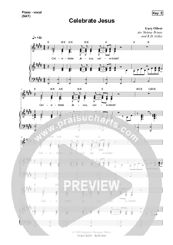 Celebrate Jesus Piano/Vocal & Lead (Dennis Prince / Nolene Prince)