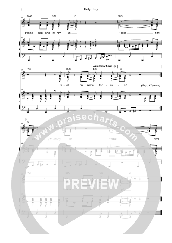 Holy Holy Holy Piano/Vocal & Lead (Dennis Prince / Nolene Prince)