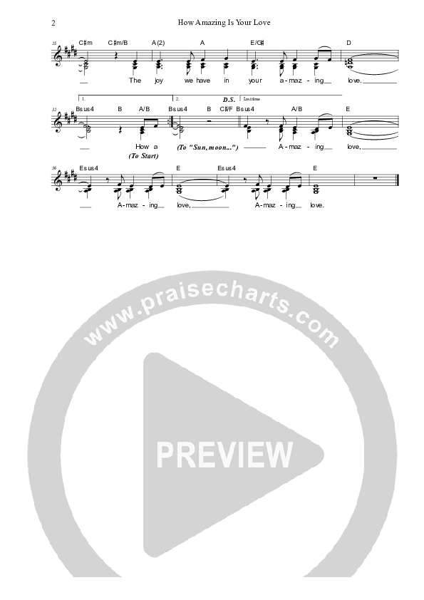 How Amazing Is Your Love Piano/Vocal & Lead (Dennis Prince / Nolene Prince)