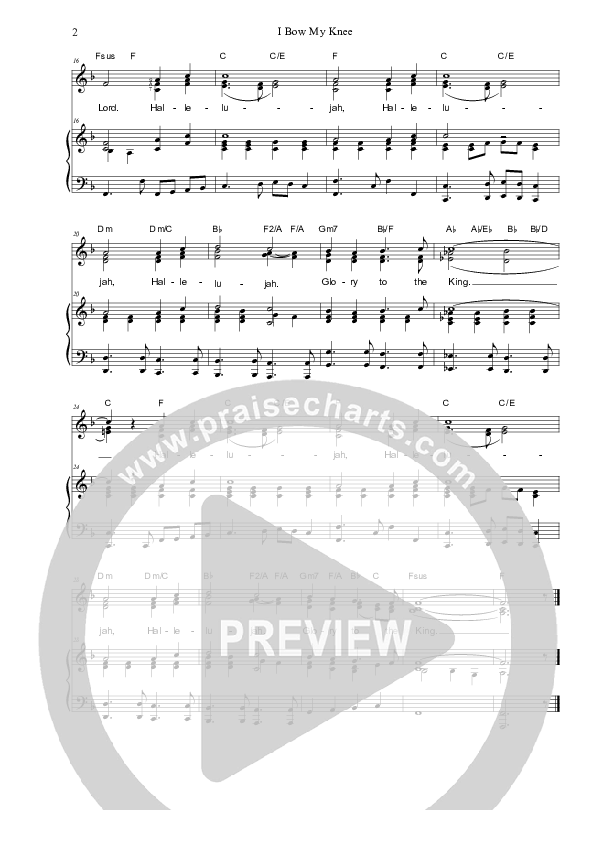 I Bow My Knee Piano/Vocal (SAT) (Dennis Prince / Nolene Prince)