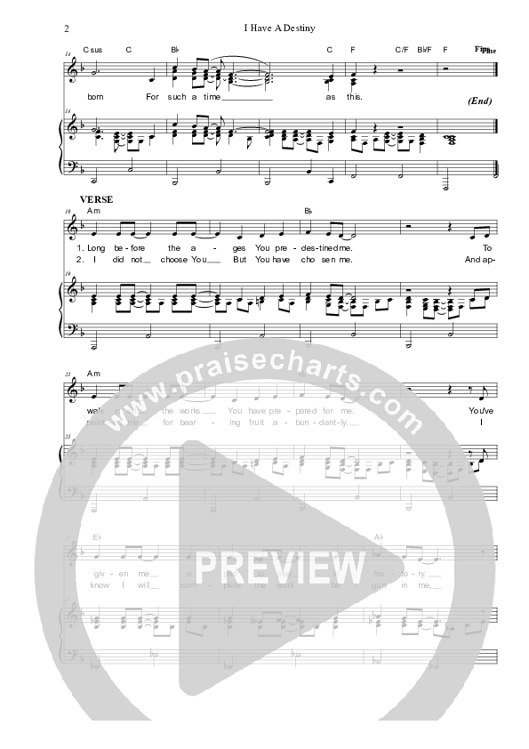 I Have A Destiny Piano/Vocal (SAT) (Dennis Prince / Nolene Prince)