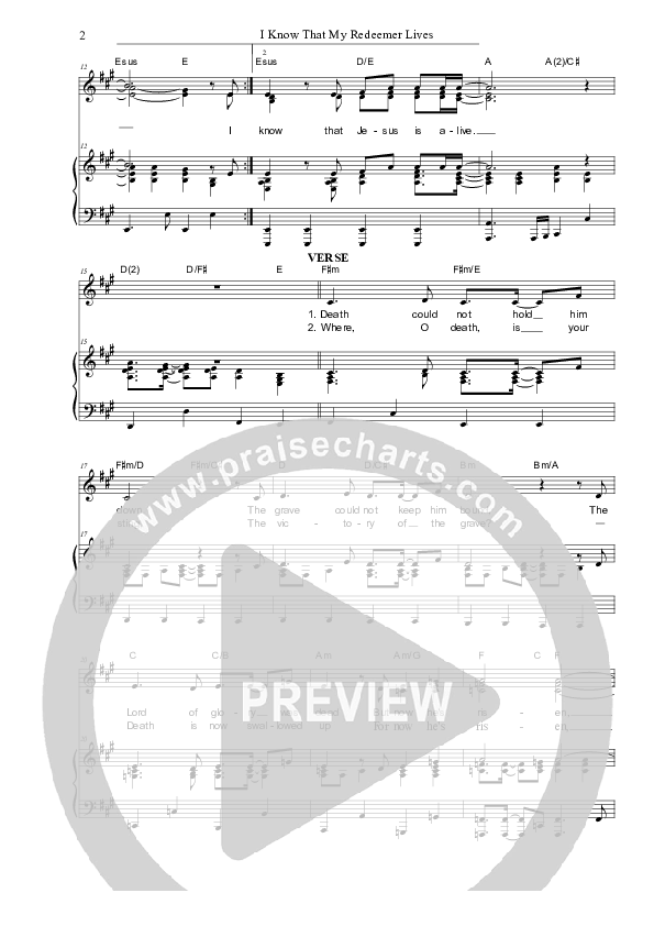 I Know That My Redeemer Lives Piano/Vocal (SAT) (Dennis Prince / Nolene Prince)