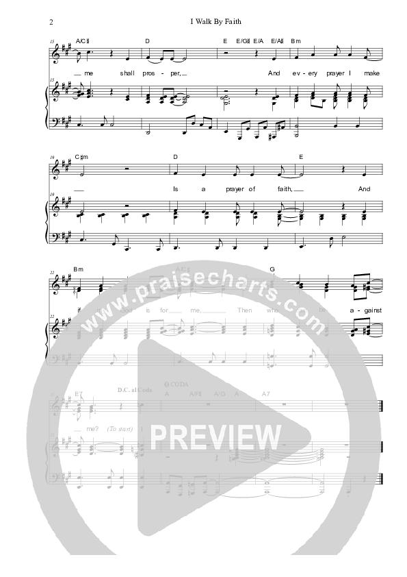 I Walk By Faith Piano/Vocal (SAT) (Dennis Prince / Nolene Prince)