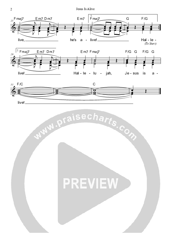 Jesus Is Alive Piano/Vocal & Lead (Dennis Prince / Nolene Prince)