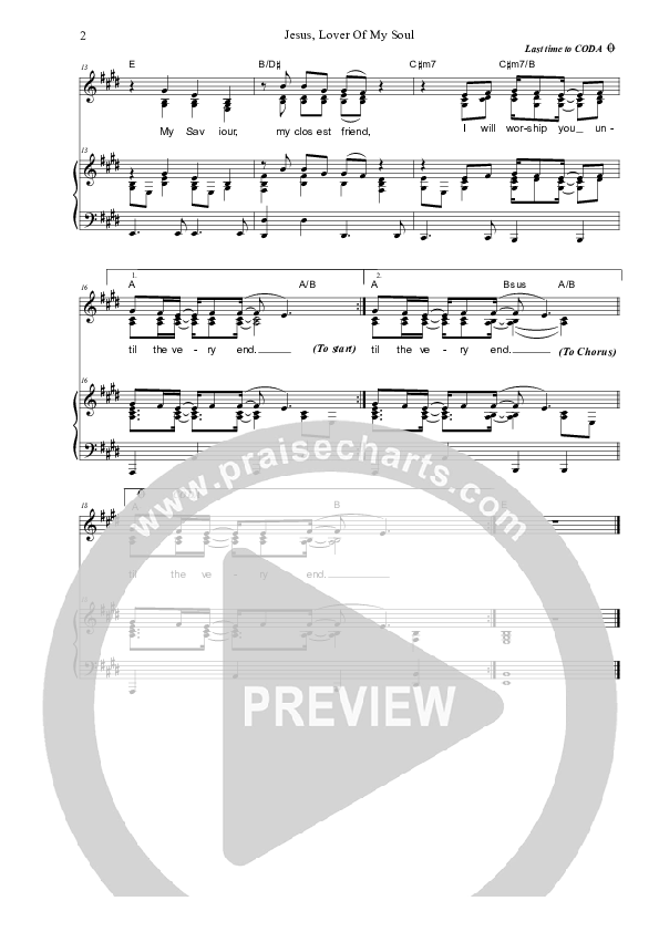 Jesus Lover Of My Soul Piano/Vocal (SAT) (Dennis Prince / Nolene Prince)