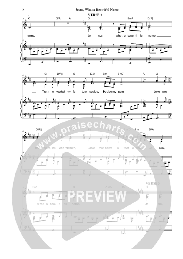 Jesus What A Beautiful Name Piano/Vocal (SAT) (Dennis Prince / Nolene Prince)