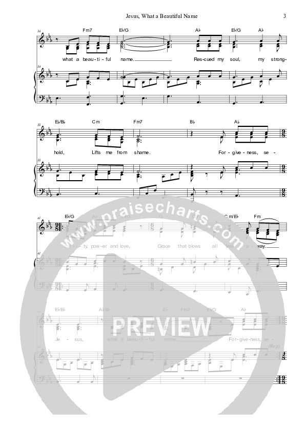 Jesus What A Beautiful Name Piano/Vocal (SAT) (Dennis Prince / Nolene Prince)