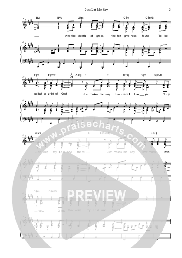 Just Let Me Say Piano/Vocal (SAT) (Dennis Prince / Nolene Prince)