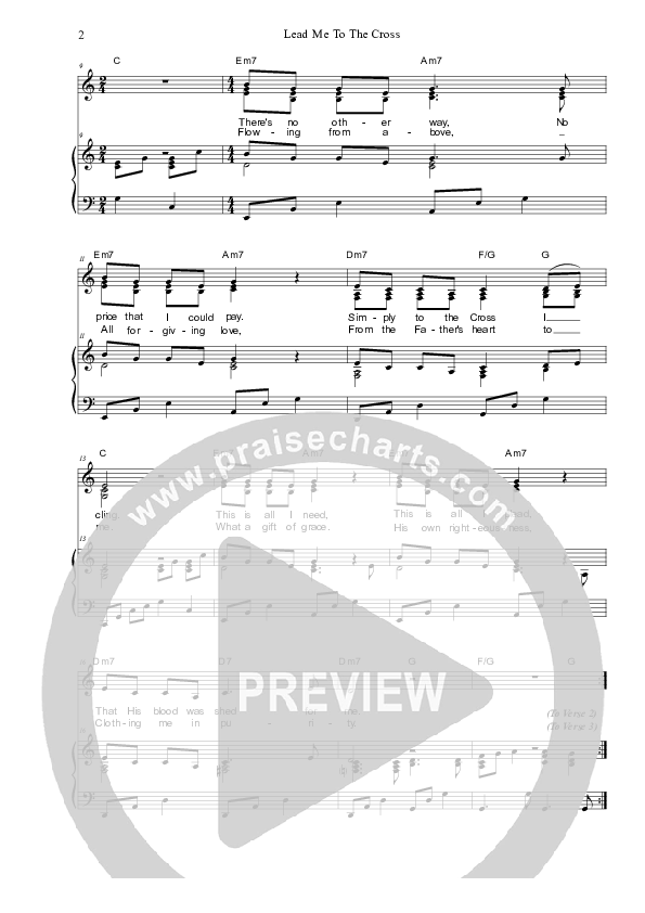 Lead Me To The Cross Piano/Vocal (SAT) (Dennis Prince / Nolene Prince)