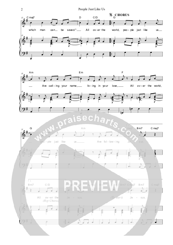 People Just Like Us Piano/Vocal (SAT) (Dennis Prince / Nolene Prince)