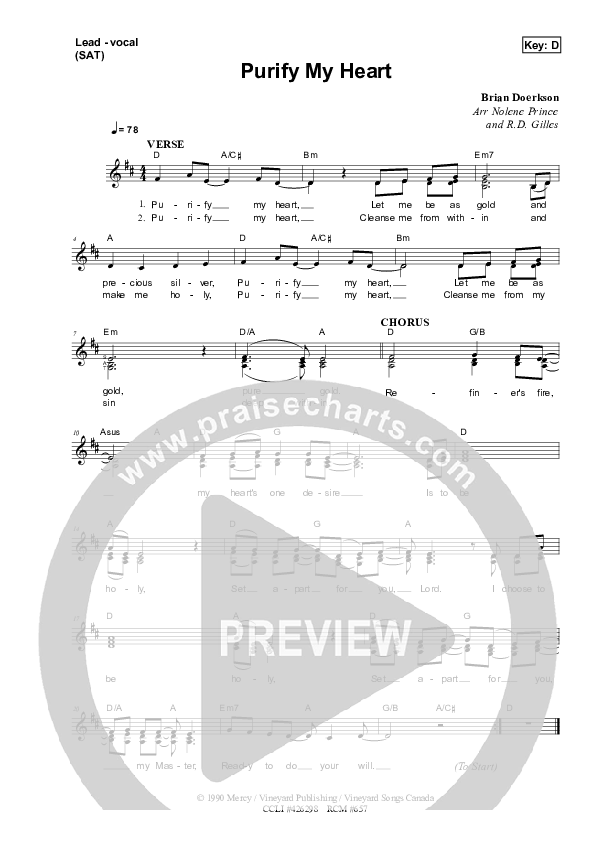 Refiner's Fire Lead Sheet (SAT) (Dennis Prince / Nolene Prince)