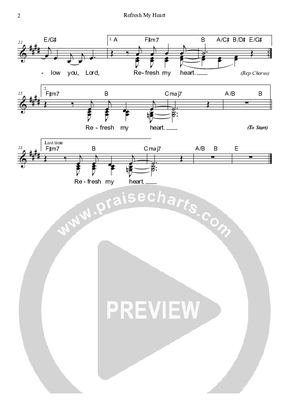 Refresh My Heart Piano/Vocal & Lead (Dennis Prince / Nolene Prince)