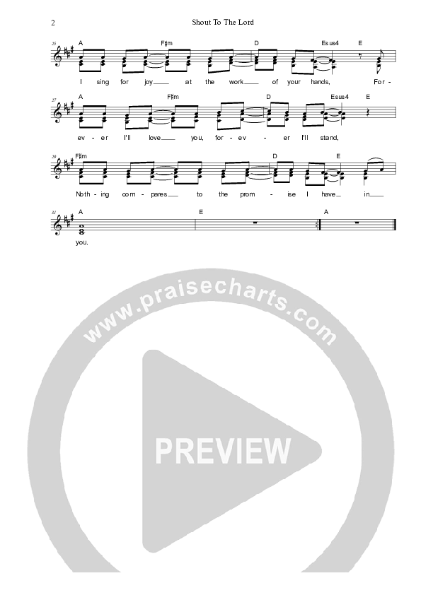 Shout To The Lord Piano/Vocal & Lead (Dennis Prince / Nolene Prince)