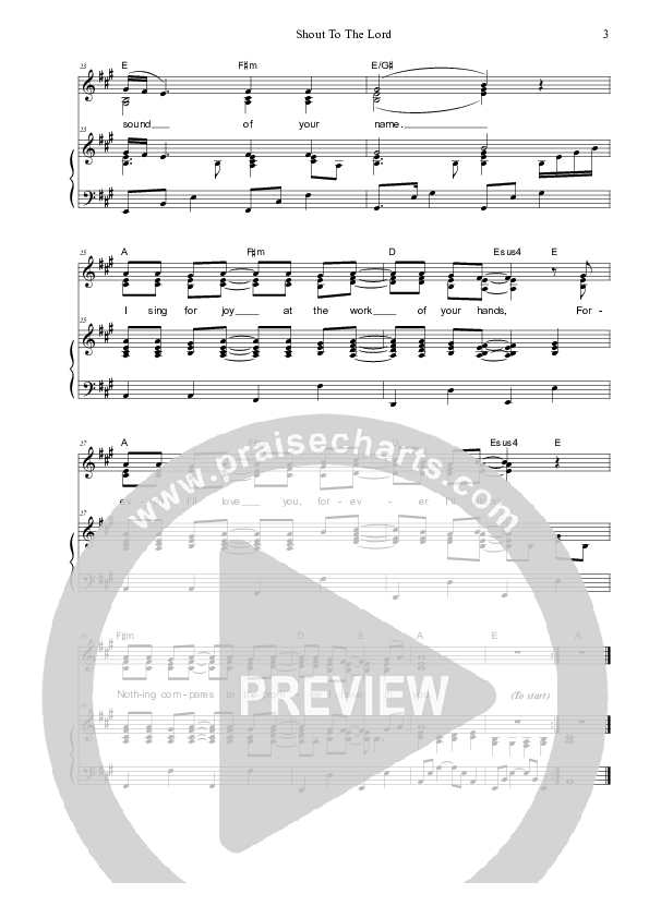 Shout To The Lord Piano/Vocal (SAT) (Dennis Prince / Nolene Prince)