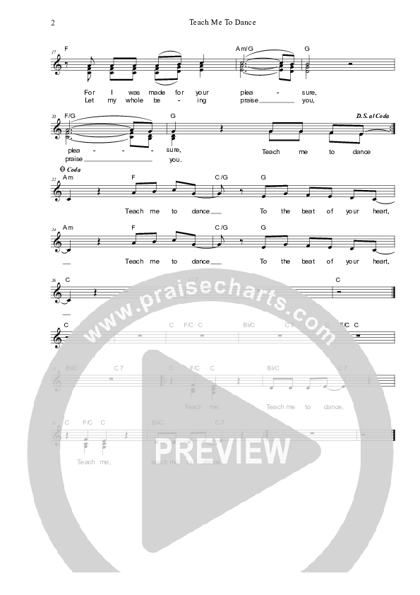 Teach Me To Dance Piano/Vocal & Lead (Dennis Prince / Nolene Prince)