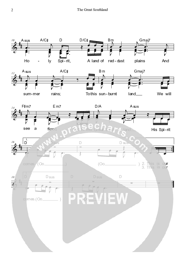 The Great Southland Piano/Vocal (SAT) (Dennis Prince / Nolene Prince)