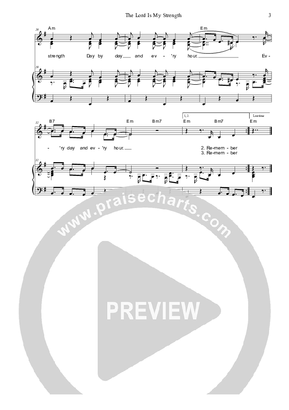 The Lord Is My Strength Piano/Vocal (SAT) (Dennis Prince / Nolene Prince)