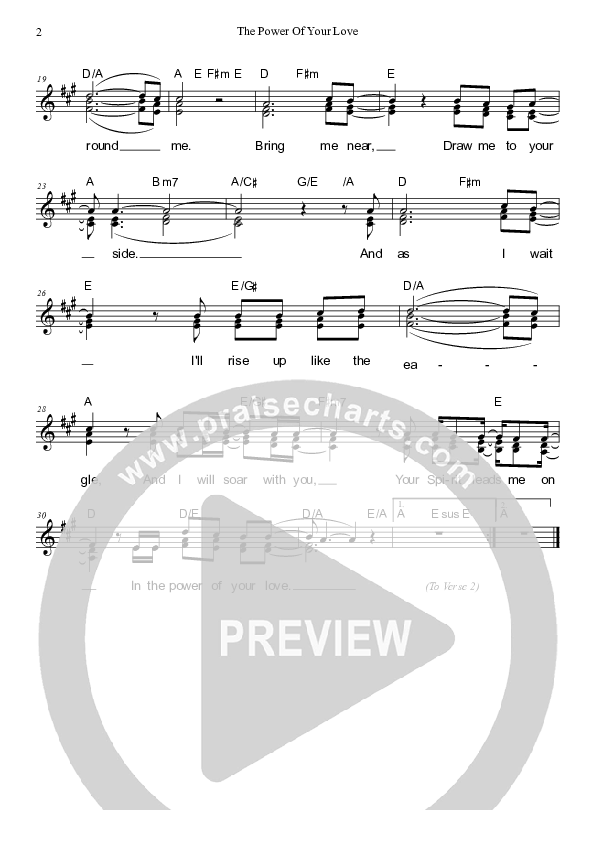 The Power Of Your Love Lead Sheet (SAT) (Dennis Prince / Nolene Prince)
