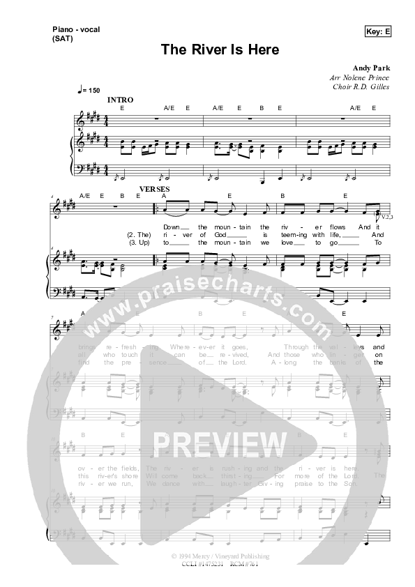 The River Is Here Piano/Vocal & Lead (Dennis Prince / Nolene Prince)