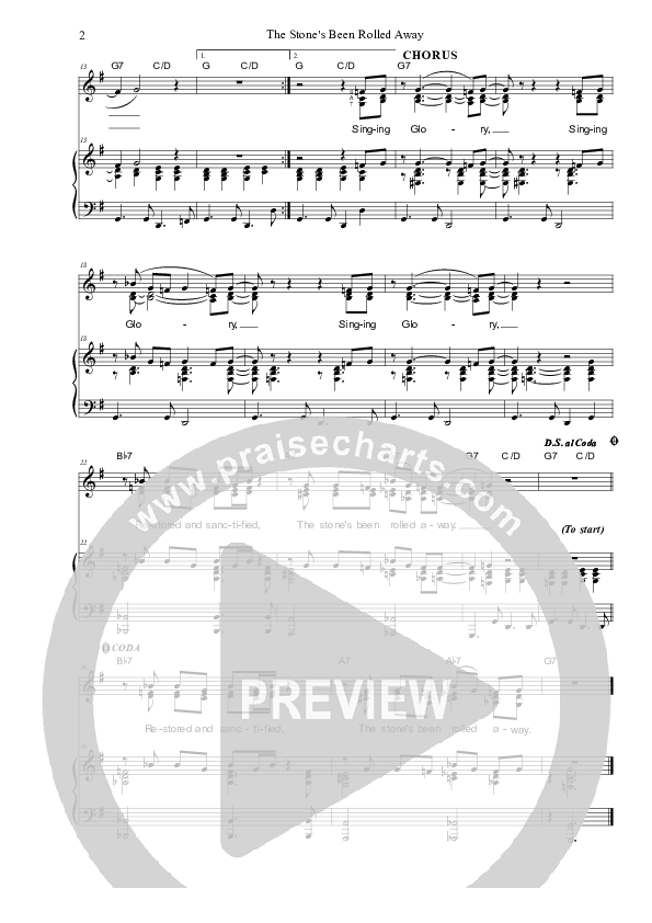 The Stone's Been Rolled Away Piano/Vocal & Lead (Dennis Prince / Nolene Prince)