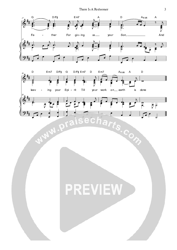 There Is A Redeemer Piano/Vocal (SAT) (Dennis Prince / Nolene Prince)