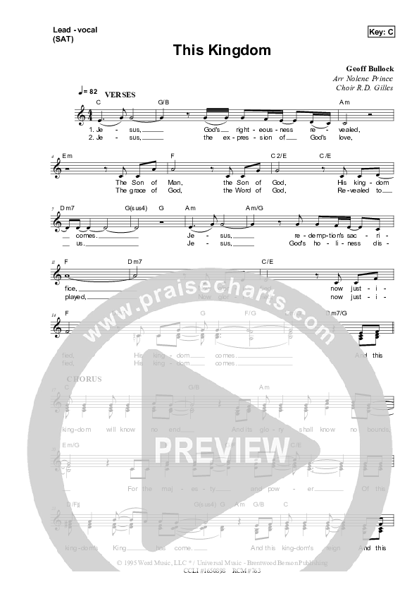 This Kingdom Piano/Vocal & Lead (Dennis Prince / Nolene Prince)