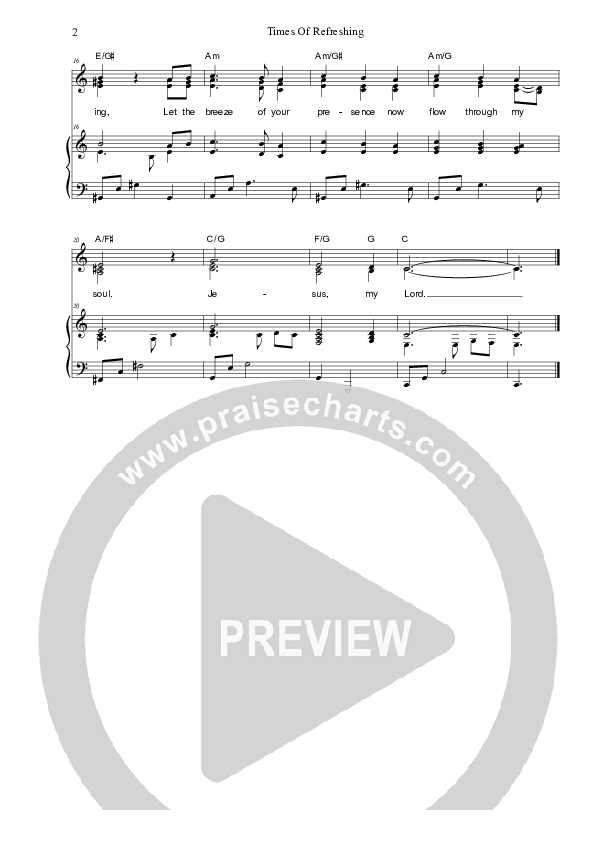 Times Of Refreshing Piano/Vocal (SAT) (Dennis Prince / Nolene Prince)