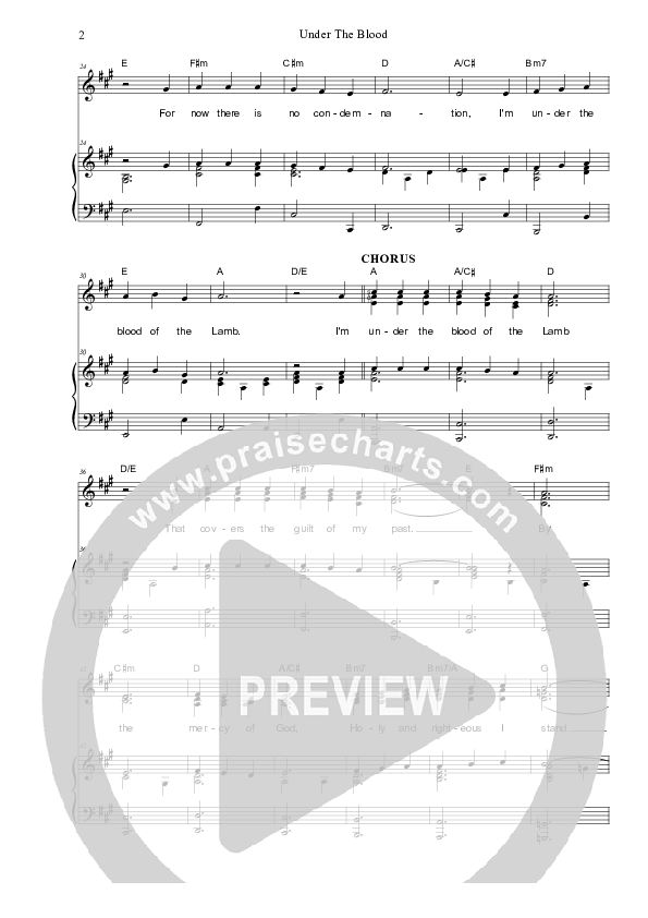 Under The Blood Piano/Vocal (SAT) (Dennis Prince / Nolene Prince)