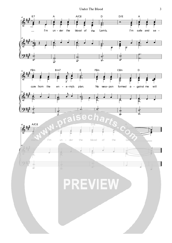 Under The Blood Piano/Vocal (SAT) (Dennis Prince / Nolene Prince)