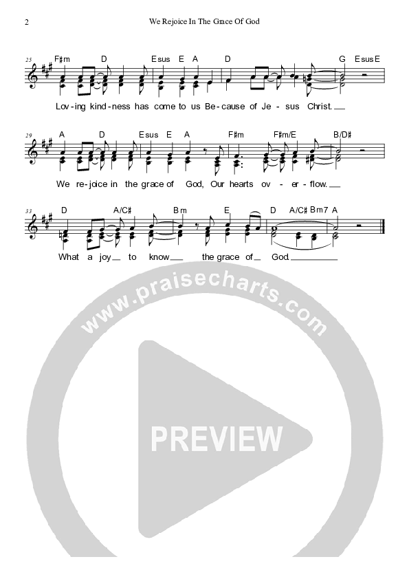 We Rejoice In The Grace Of God Piano/Vocal & Lead (Dennis Prince / Nolene Prince)