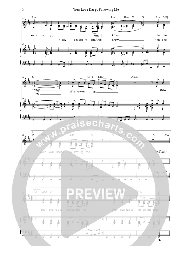 Your Love Keeps Following Me Piano/Vocal (SAT) (Dennis Prince / Nolene Prince)